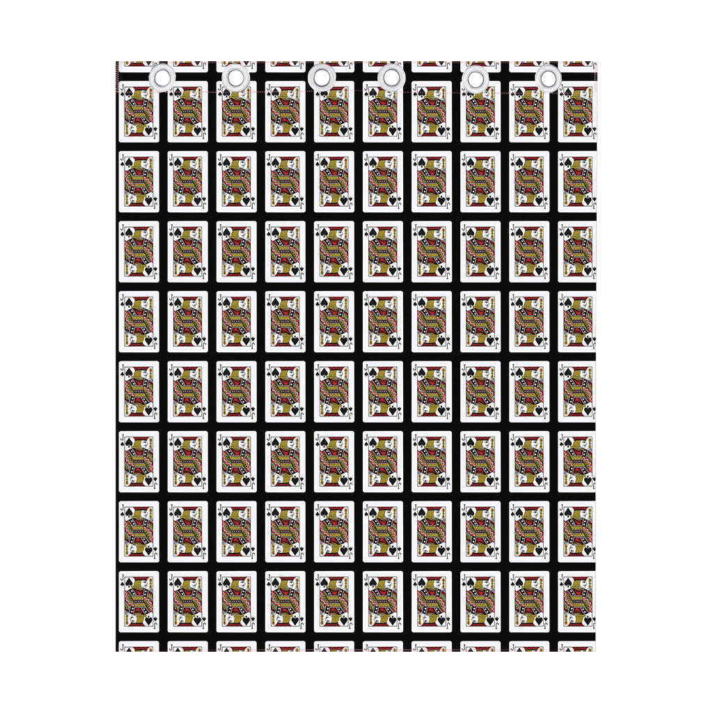 Jack Of Spades Pattern Print Curtain