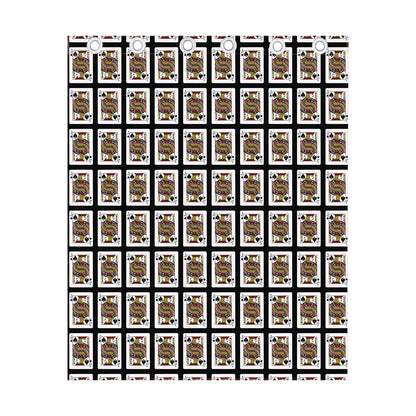 Jack Of Spades Pattern Print Curtain