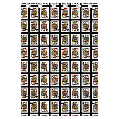 Jack Of Spades Pattern Print Curtain
