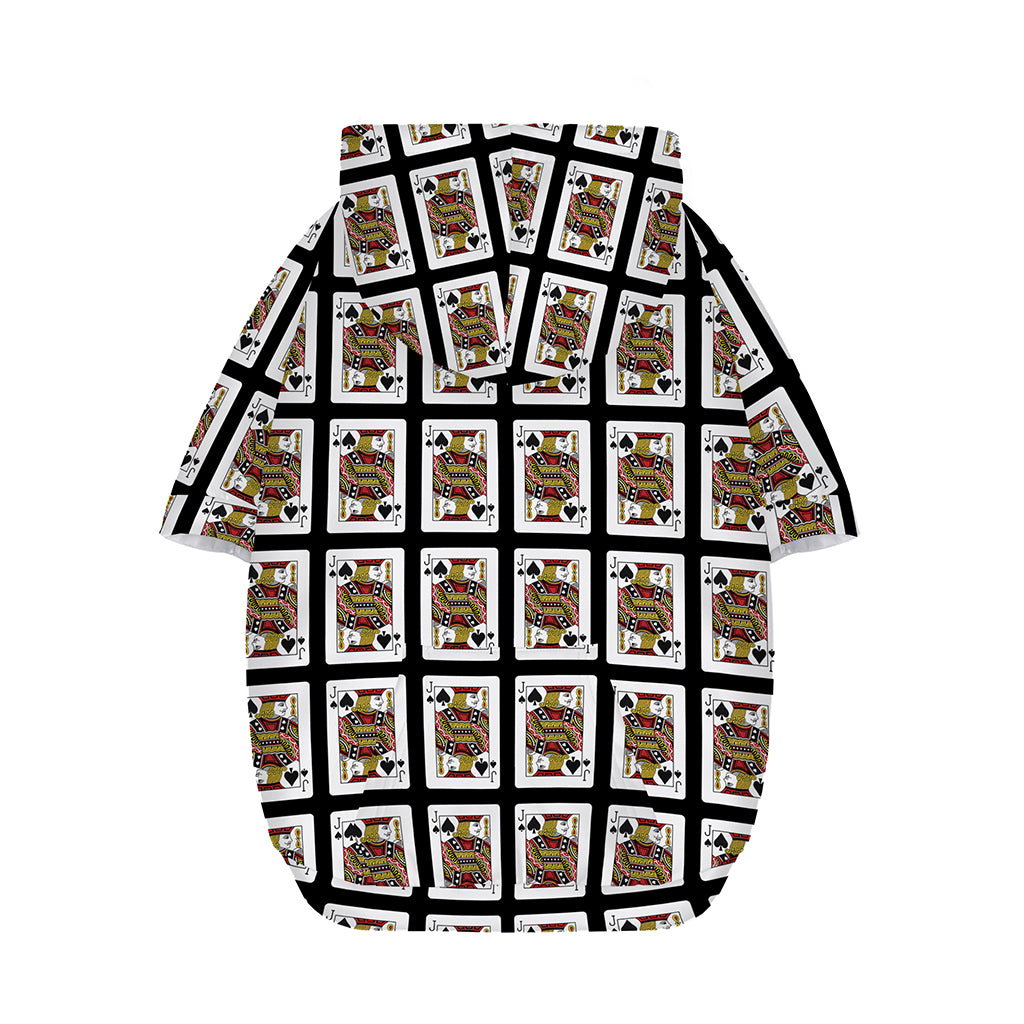 Jack Of Spades Pattern Print Dog Zip Up Hoodie