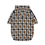 Jack Of Spades Pattern Print Dog Zip Up Hoodie