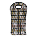 Jack Of Spades Pattern Print Double Neoprene Wine Tote