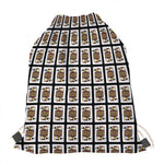 Jack Of Spades Pattern Print Drawstring Bag