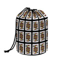 Jack Of Spades Pattern Print Drawstring Makeup Bag