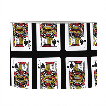 Jack Of Spades Pattern Print Drum Lamp Shade