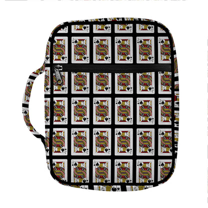 Jack Of Spades Pattern Print Front Pocket Bible Bag