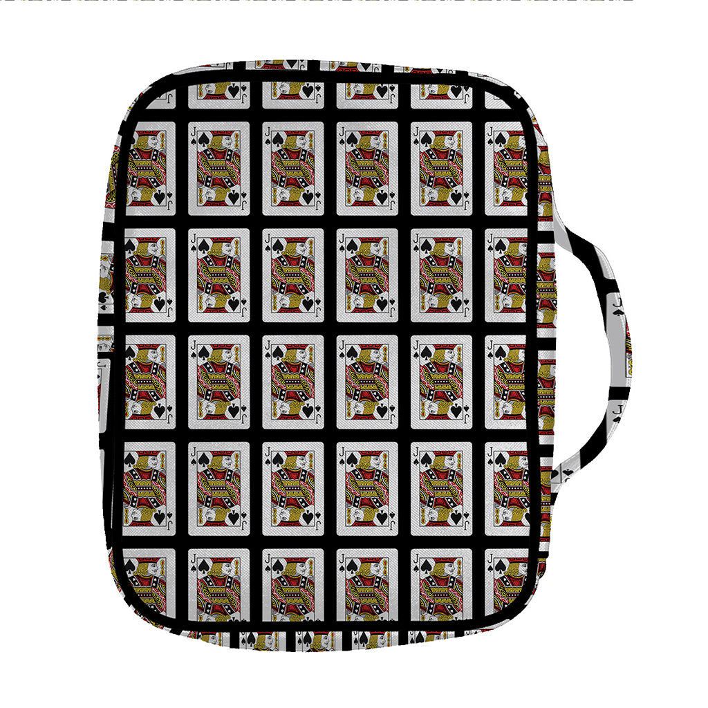 Jack Of Spades Pattern Print Front Pocket Bible Bag
