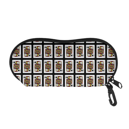Jack Of Spades Pattern Print Glasses Case