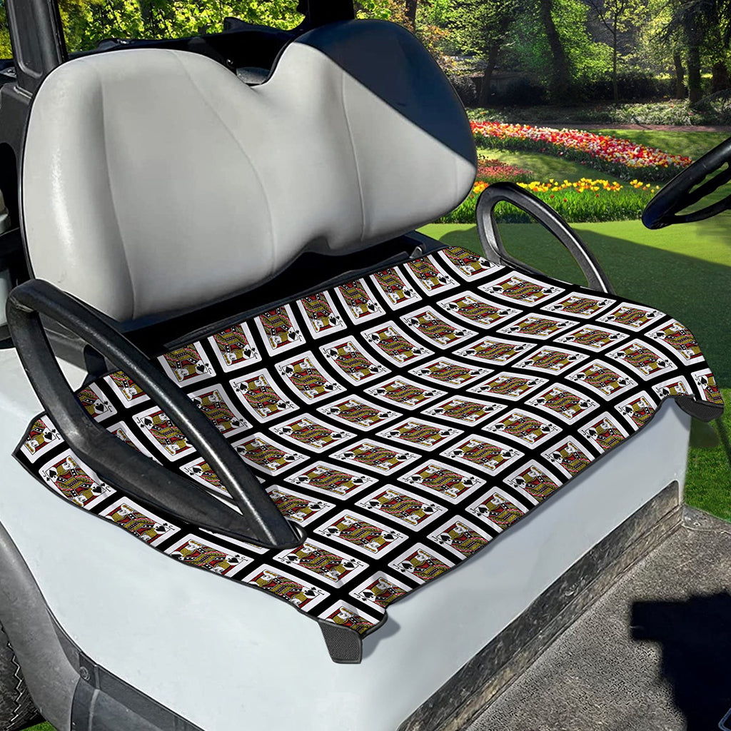 Jack Of Spades Pattern Print Golf Cart Seat Cover