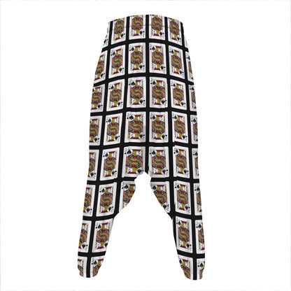 Jack Of Spades Pattern Print Hammer Pants