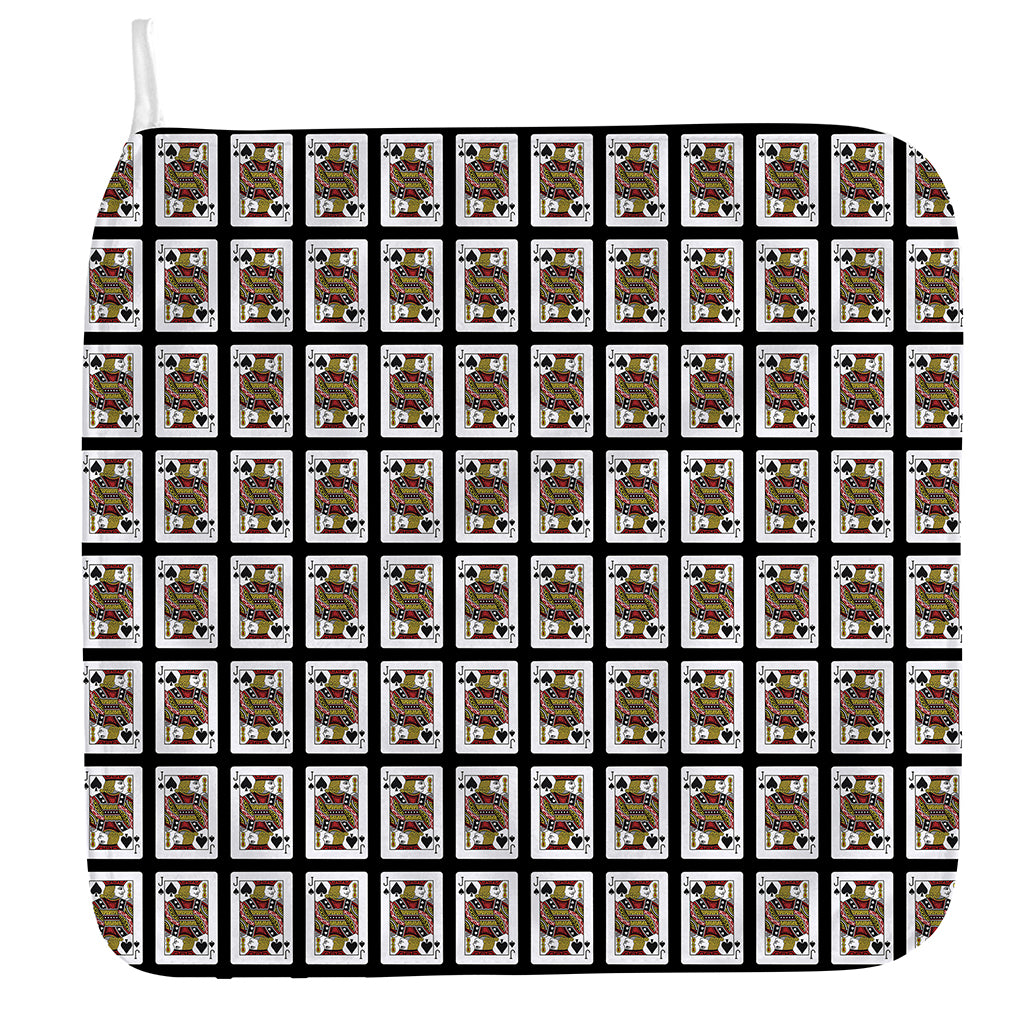 Jack Of Spades Pattern Print Hand Towel