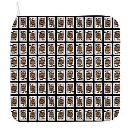 Jack Of Spades Pattern Print Hand Towel
