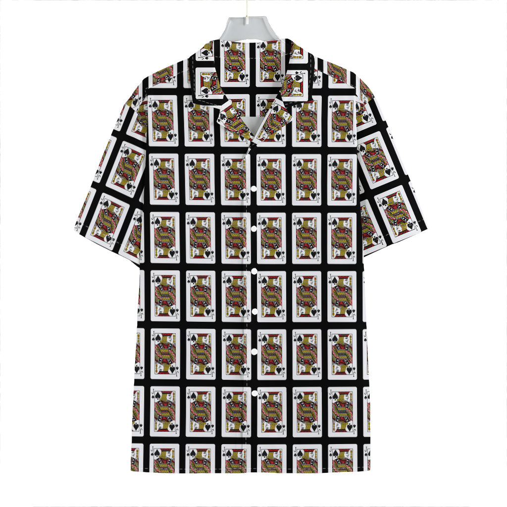 Jack Of Spades Pattern Print Hawaiian Shirt