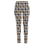 Jack Of Spades Pattern Print High-Waisted Pocket Leggings