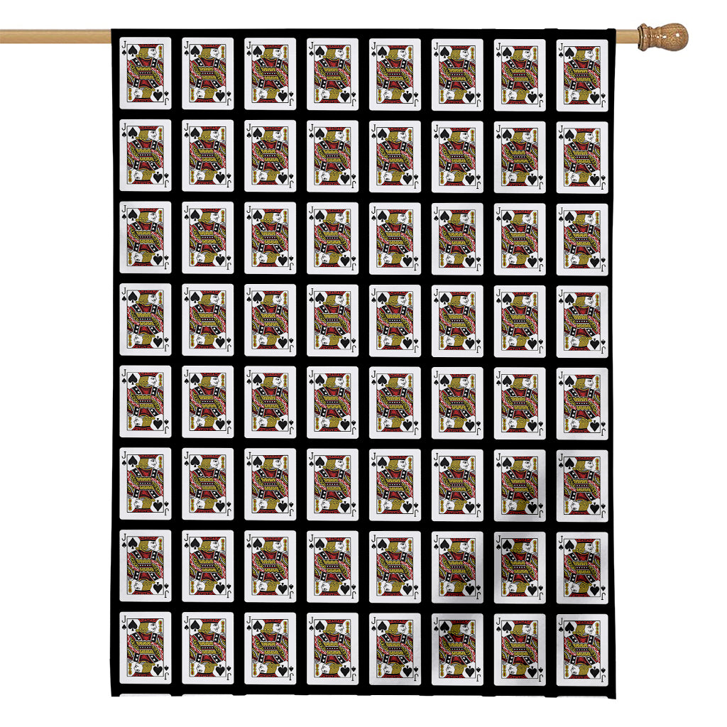 Jack Of Spades Pattern Print House Flag