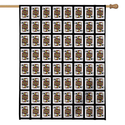 Jack Of Spades Pattern Print House Flag
