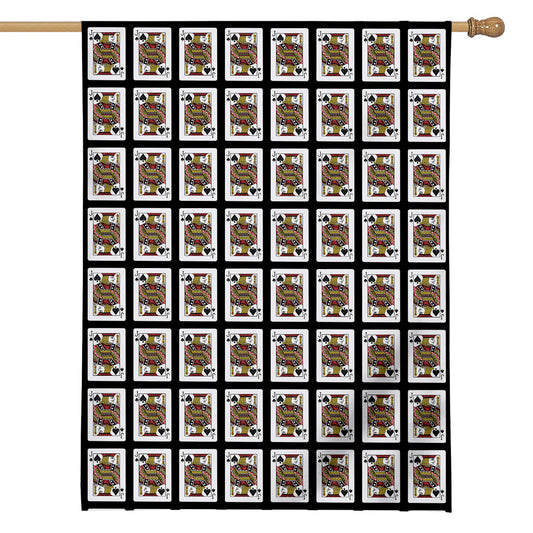 Jack Of Spades Pattern Print House Flag