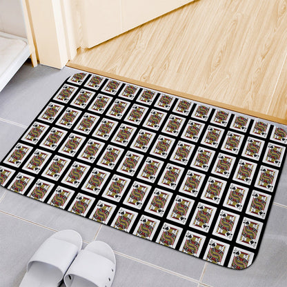 Jack Of Spades Pattern Print Indoor Door Mat