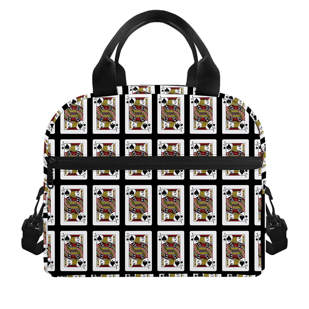 Jack Of Spades Pattern Print Insulated Lunch Bag