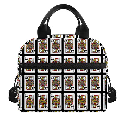 Jack Of Spades Pattern Print Insulated Lunch Bag