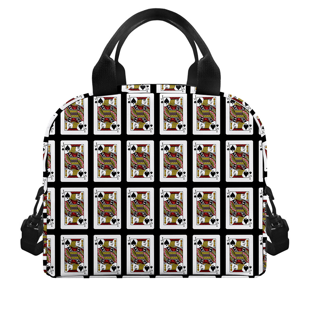 Jack Of Spades Pattern Print Insulated Lunch Bag