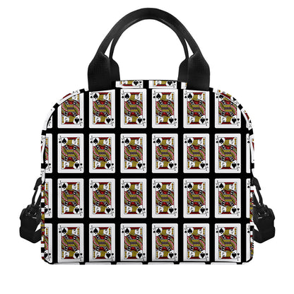 Jack Of Spades Pattern Print Insulated Lunch Bag