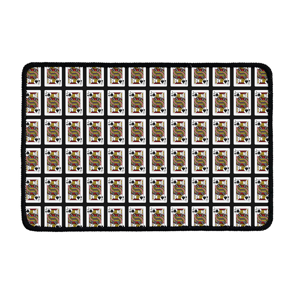 Jack Of Spades Pattern Print Kitchen Mat