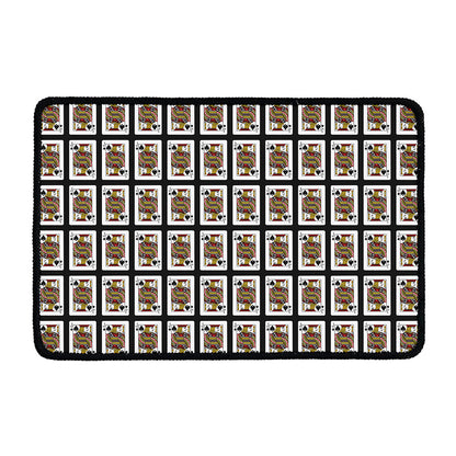 Jack Of Spades Pattern Print Kitchen Mat