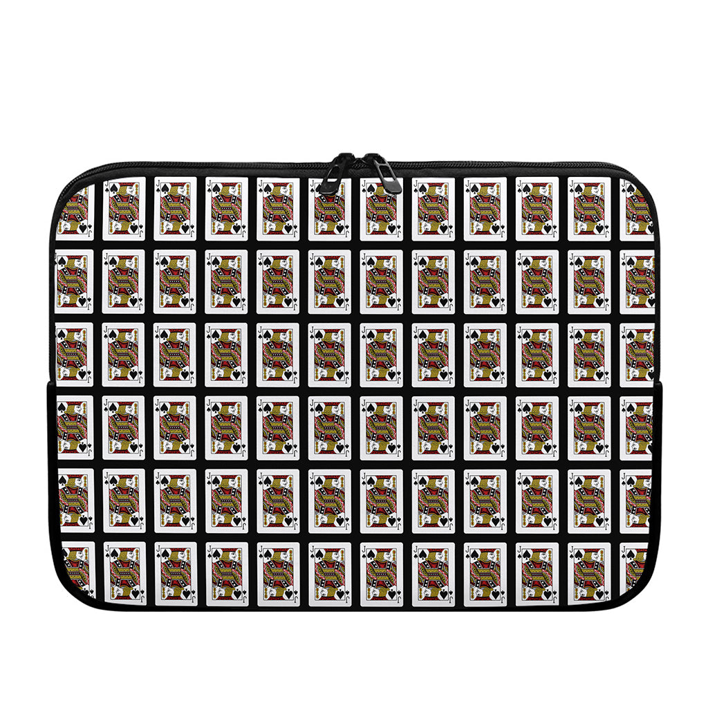 Jack Of Spades Pattern Print Laptop Sleeve