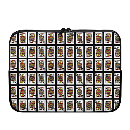Jack Of Spades Pattern Print Laptop Sleeve