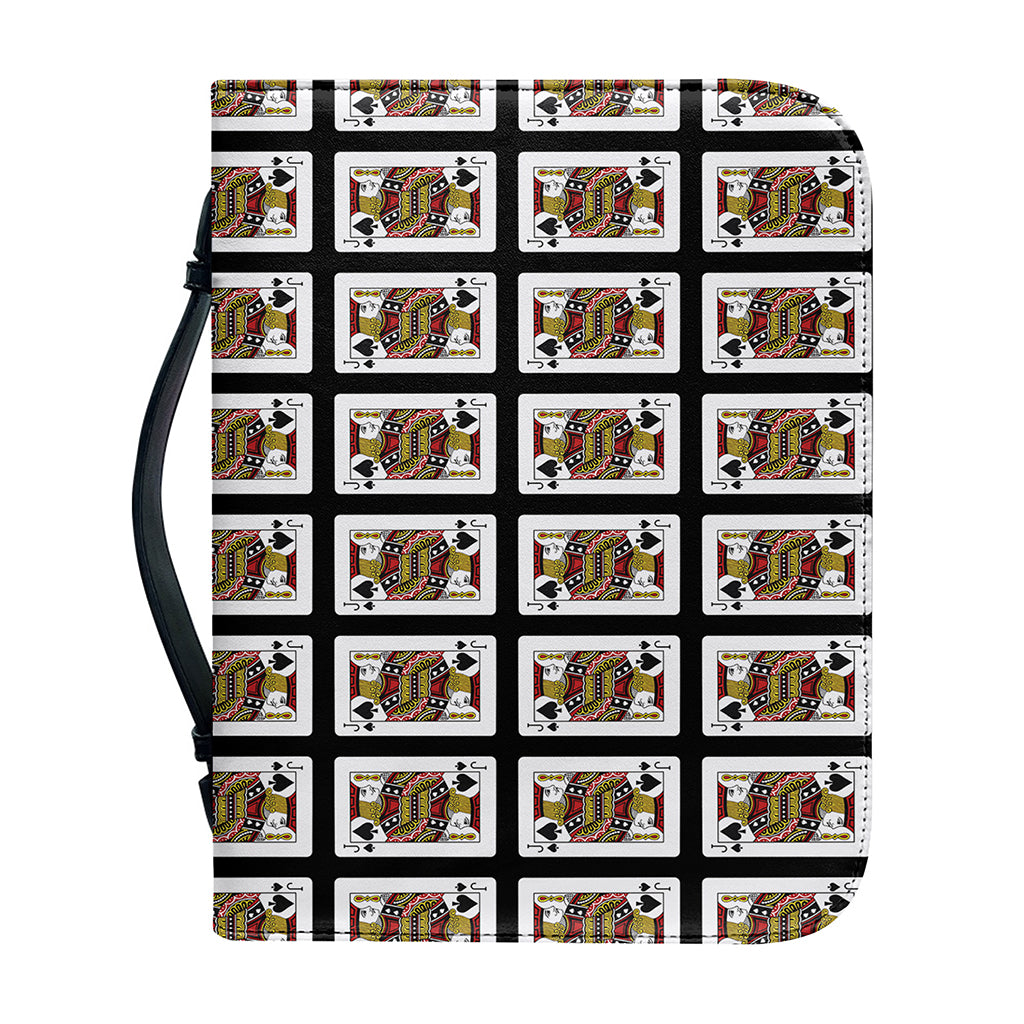 Jack Of Spades Pattern Print Leather Bible Cover