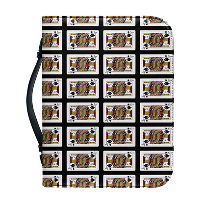Jack Of Spades Pattern Print Leather Bible Cover