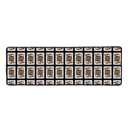 Jack Of Spades Pattern Print Long Kitchen Mat