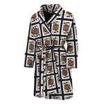 Jack Of Spades Pattern Print Men's Bathrobe
