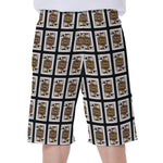 Jack Of Spades Pattern Print Men's Beach Shorts
