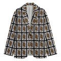 Jack Of Spades Pattern Print Men's Blazer