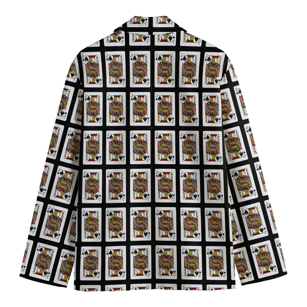 Jack Of Spades Pattern Print Men's Blazer