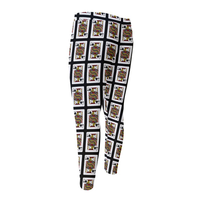 Jack Of Spades Pattern Print Men's Compression Pants