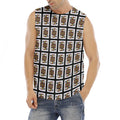 Jack Of Spades Pattern Print Men's Fitness Tank Top