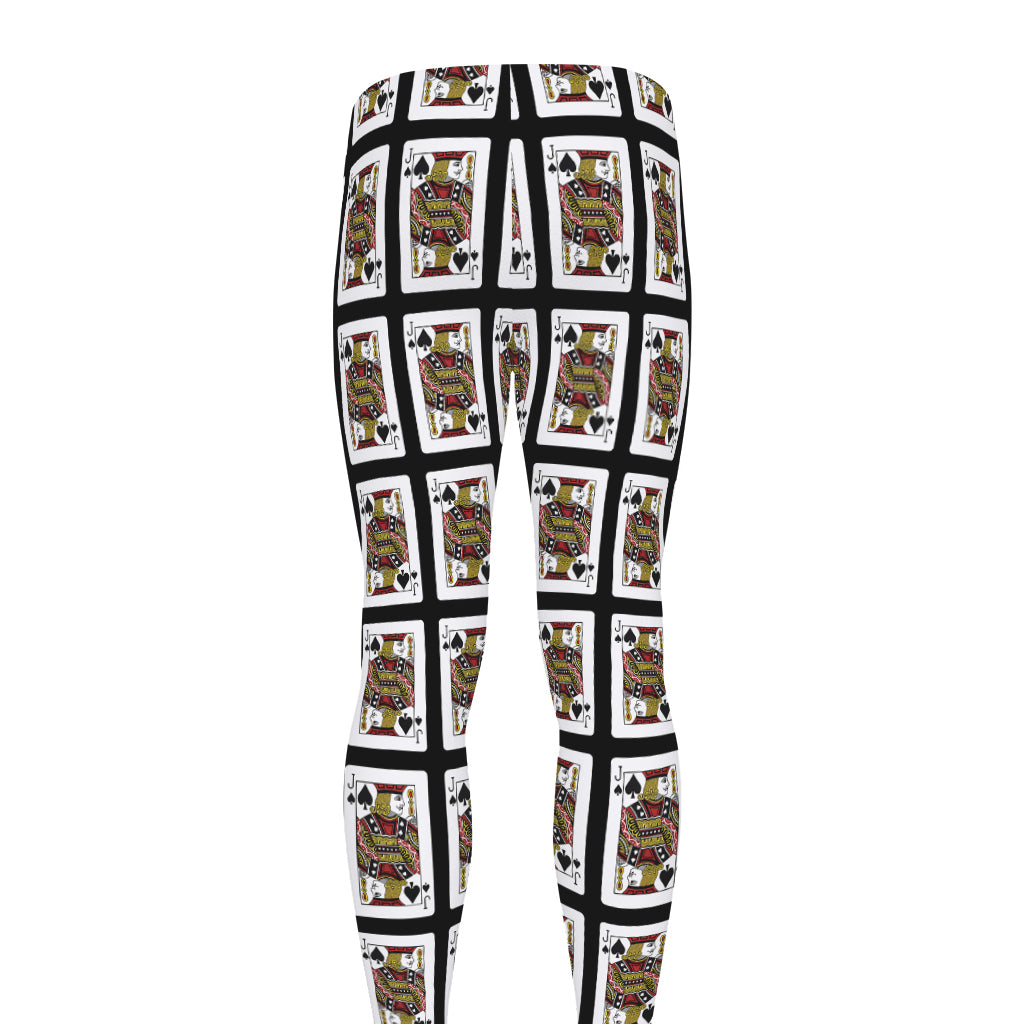 Jack Of Spades Pattern Print Men's leggings