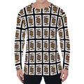 Jack Of Spades Pattern Print Men's Long Sleeve T-Shirt
