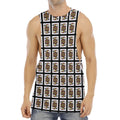 Jack Of Spades Pattern Print Men's Muscle Tank Top