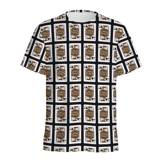 Jack Of Spades Pattern Print Men's Sports T-Shirt