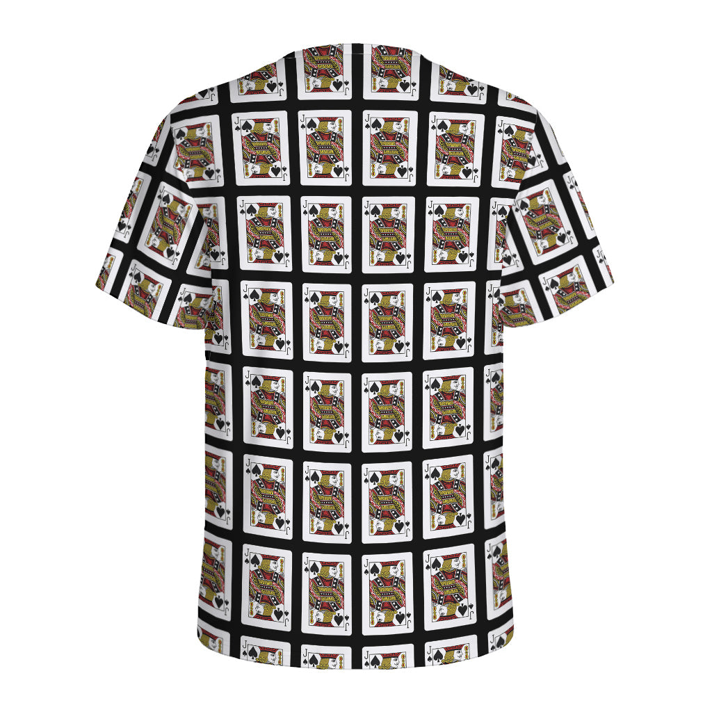 Jack Of Spades Pattern Print Men's Sports T-Shirt