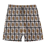 Jack Of Spades Pattern Print Men's Swim Trunks