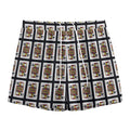 Jack Of Spades Pattern Print Mesh Shorts