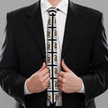 Jack Of Spades Pattern Print Necktie
