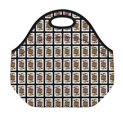 Jack Of Spades Pattern Print Neoprene Lunch Bag