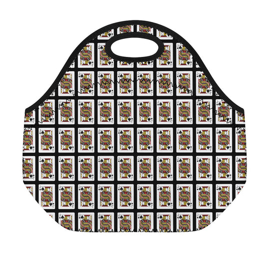 Jack Of Spades Pattern Print Neoprene Lunch Bag