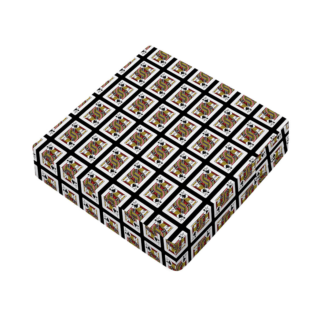 Jack Of Spades Pattern Print Outdoor Seat Cushion Cover